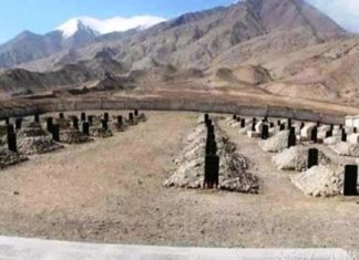 graves of chinese soldiers from galwan valley clash